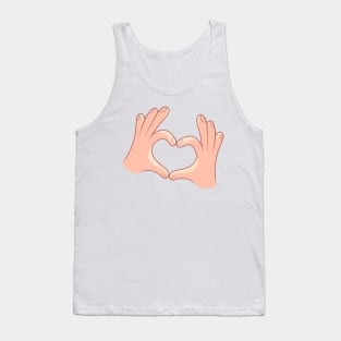 Hand Heart Gesture Tank Top